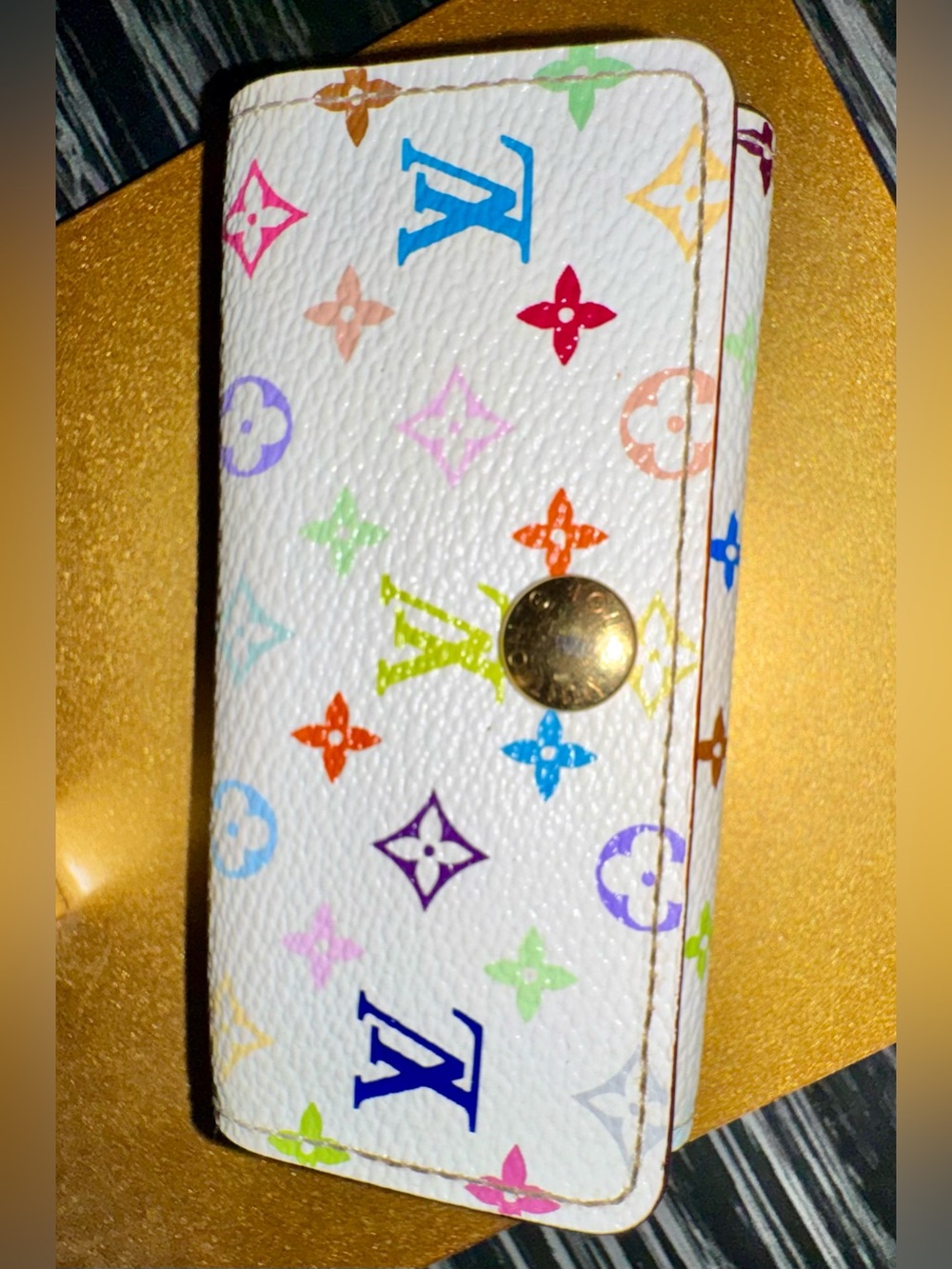 Louis Vuitton Takashi Murakami Multicolored key case Monogram Y2K - GUC - Picture 14 of 15